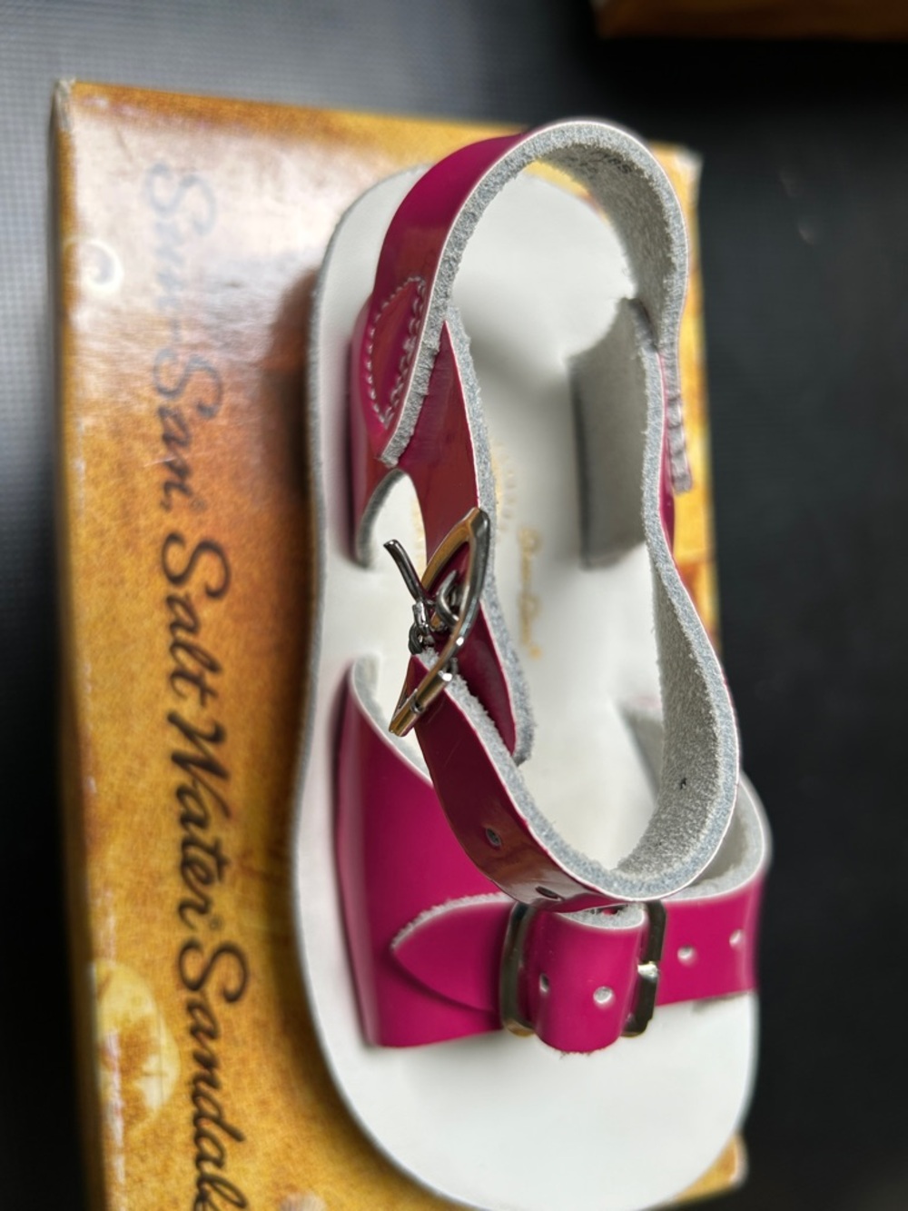 Salt Water Sandals by Hoy Hot Pink Buckle Girls Sandal. NWT. - Picture 2 of 6